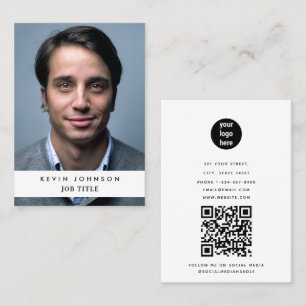 プロフェッショナル会社社員の写真QRコード 名刺