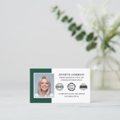 プロフェッショナル会社社員カスタムのフォトグリーン 名刺 (スタンド正面)