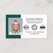 プロフェッショナル会社社員カスタムのフォトグリーン 名刺 (正面)