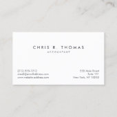 プロフェッショナル会計士および財務名刺 名刺 (裏面)