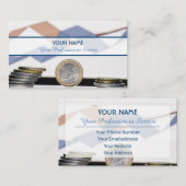 プロフェッショナル会計士および財務専門家向け 名刺 (正面/裏面)