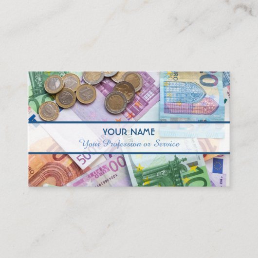 プロフェッショナル会計士および金融専門家の場合 名刺 (正面)