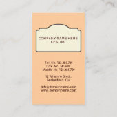 プロフェッショナル会計士ヴィンテージ名刺 名刺 (裏面)