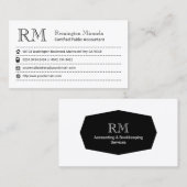 プロフェッショナル会計士名刺 名刺 (正面/裏面)