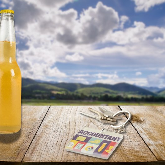 プロフェッショナル会計士象徴的デザイン キーホルダー