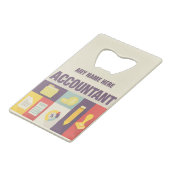 プロフェッショナル会計士象徴的デザイン クレジットカード栓抜き (正面アングル)