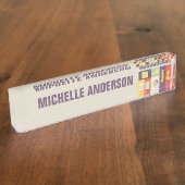 プロフェッショナル会計士象徴的デザイン デスクネームプレート (側面)