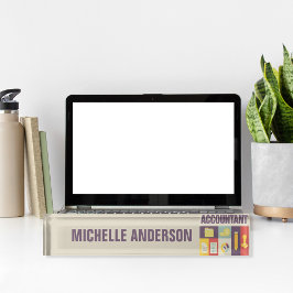 プロフェッショナル会計士象徴的デザイン デスクネームプレート