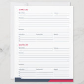 プロフェッショナル会議時間テンプレート (裏面)