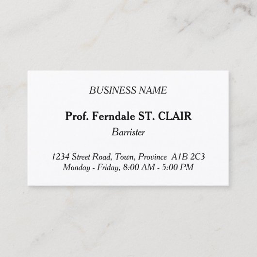 プロフェッショナル伝統的弁護士名刺 名刺 (正面)