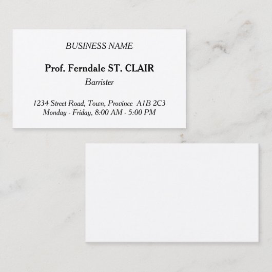 プロフェッショナル伝統的弁護士名刺 名刺 (正面/裏面)