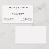 プロフェッショナル伝統的白黒クラシック 名刺 (正面/裏面)