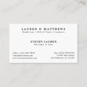 プロフェッショナル伝統的白黒クラシック 名刺 (正面)