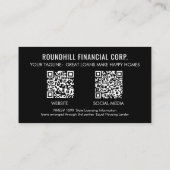 プロフェッショナル住宅ローン写真ロゴQRコード 名刺 (裏面)