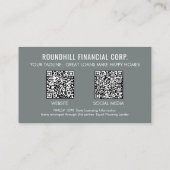 プロフェッショナル住宅ローン写真ロゴQRコード 名刺 (裏面)