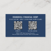 プロフェッショナル住宅ローン写真ロゴQRコード 名刺 (裏面)