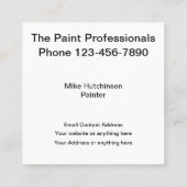 プロフェッショナル住宅商業画家 スクエア名刺 (裏面)