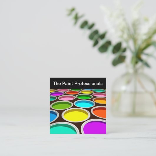 プロフェッショナル住宅商業画家 スクエア名刺 (スタンド正面)