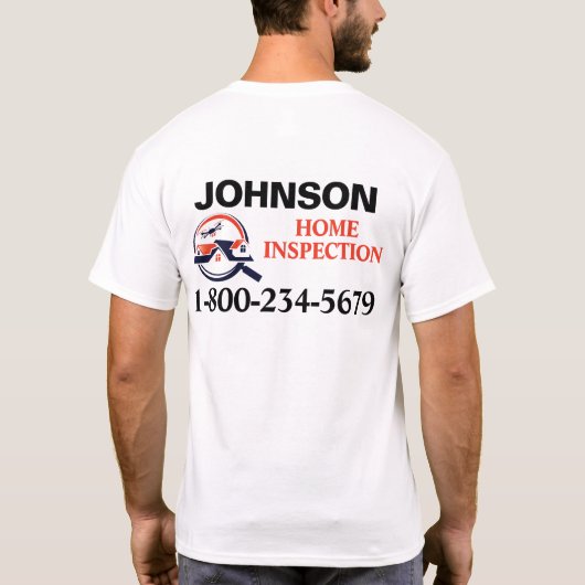 プロフェッショナル住宅検査Tシャツ Tシャツ (裏面)