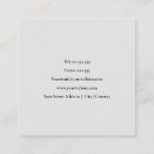 プロフェッショナル住宅清掃サービス名刺 スクエア名刺 (裏面)