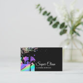 プロフェッショナル住宅清掃家政婦ホログラフ事業 名刺 (スタンド正面)