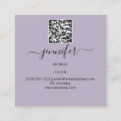 プロフェッショナル体フィットネスダンスソファQRCODE金ゴールド スクエア名刺 (裏面)