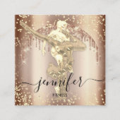 プロフェッショナル体フィットネスダンスバラ金ゴールド学校 スクエア名刺 (正面)