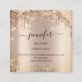 プロフェッショナル体フィットネスダンスバラ金ゴールド学校 スクエア名刺 (裏面)