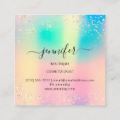 プロフェッショナル体フィットネスダンス金ゴールド自筆証書 スクエア名刺 (裏面)