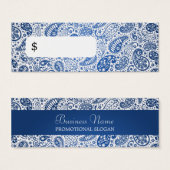 プロフェッショナル価格ラベルファッションペイズリーブルー (正面&裏面)