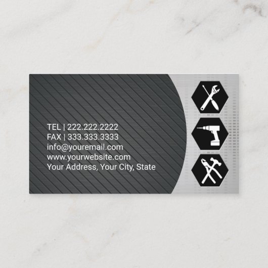 プロフェッショナル便利便家庭修理サービス 名刺 (裏面)