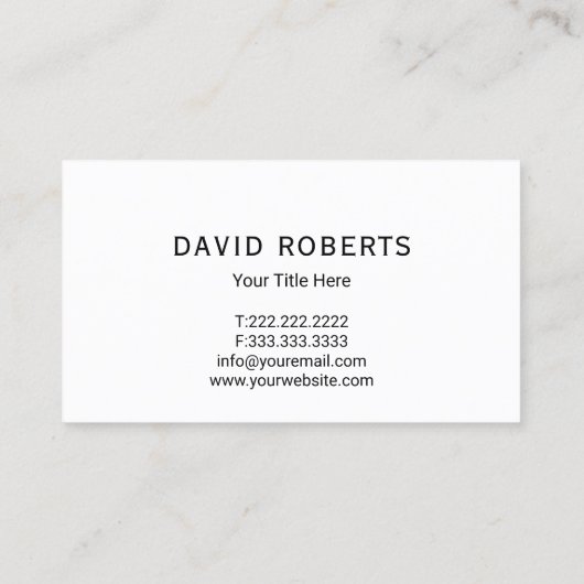 プロフェッショナル便利屋ハウス修理サービスプレーン 名刺 (裏面)