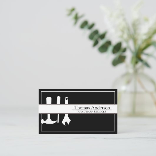 プロフェッショナル便利民家の修理事業カスタム 名刺 (スタンド正面)