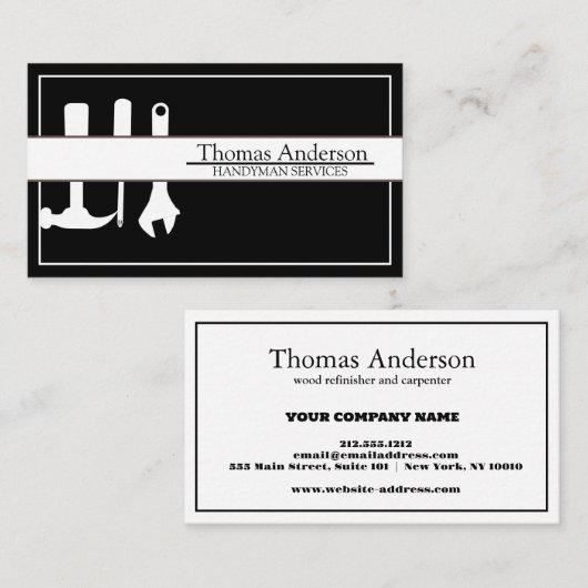 プロフェッショナル便利民家の修理事業カスタム 名刺 (正面/裏面)