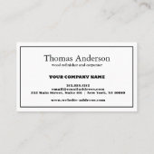 プロフェッショナル便利民家の修理事業カスタム 名刺 (裏面)