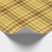 プロフェッショナル保守的な黄色の金ゴールドブラウンプライド ラッピングペーパー (角)