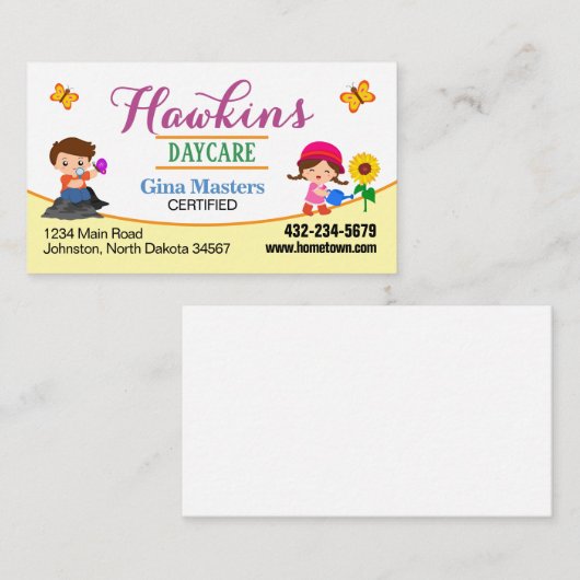 プロフェッショナル保育園 名刺 (正面/裏面)