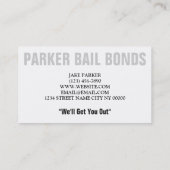 プロフェッショナル保釈金公債会社 名刺 (裏面)