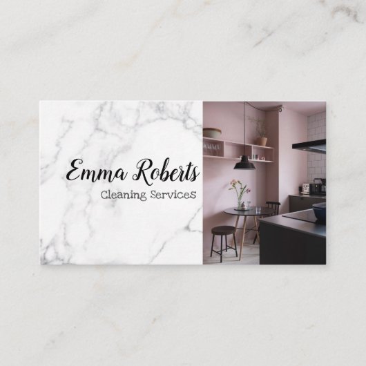 プロフェッショナル信頼性の高いクリーニングサービス 名刺 (正面)