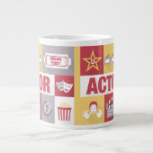 プロフェッショナル俳優アイコニック設計 ジャンボコーヒーマグカップ (正面)