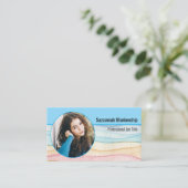 プロフェッショナル個人セキュリティカスタムのラウンドフォト 名刺 (スタンド正面)