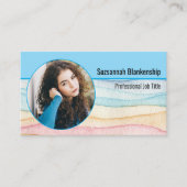 プロフェッショナル個人セキュリティカスタムのラウンドフォト 名刺 (正面)