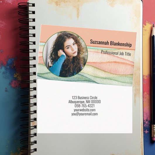 プロフェッショナル個人セキュリティカスタムのラウンドフォト 名刺