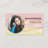 プロフェッショナル個人セキュリティカスタムのラウンドフォト 名刺 (正面)