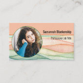 プロフェッショナル個人セキュリティカスタムのラウンドフォト 名刺 (正面)