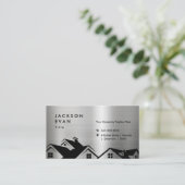 プロフェッショナル光沢のあるシルバールーフィング建築 名刺 (スタンド正面)