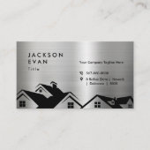 プロフェッショナル光沢のあるシルバールーフィング建築 名刺 (正面)