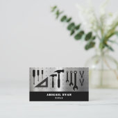 プロフェッショナル光沢のあるシルバー修復ツールの便利屋 名刺 (スタンド正面)