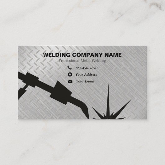 プロフェッショナル光輝金属銀溶接 名刺 (正面)