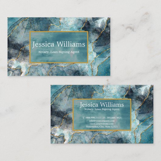 プロフェッショナル公証人エレガント公文平文 名刺 (正面/裏面)